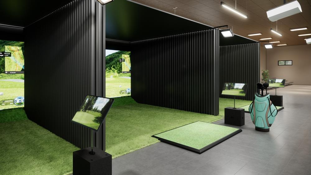 Commercial golf simulator installation across Michigan